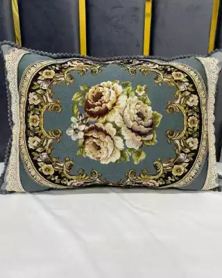 Декоративная подушка, 50х70см, изумрудный цвет